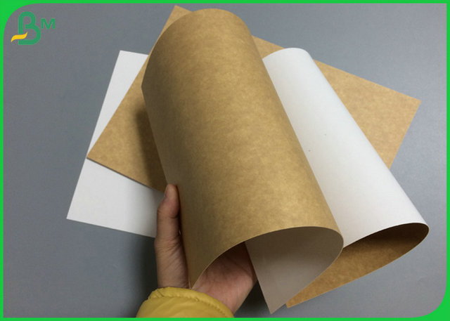 325gsm λευκό που ντύνεται σε καφετί χαρτί χαρτονιού της Kraft με Foodgrade