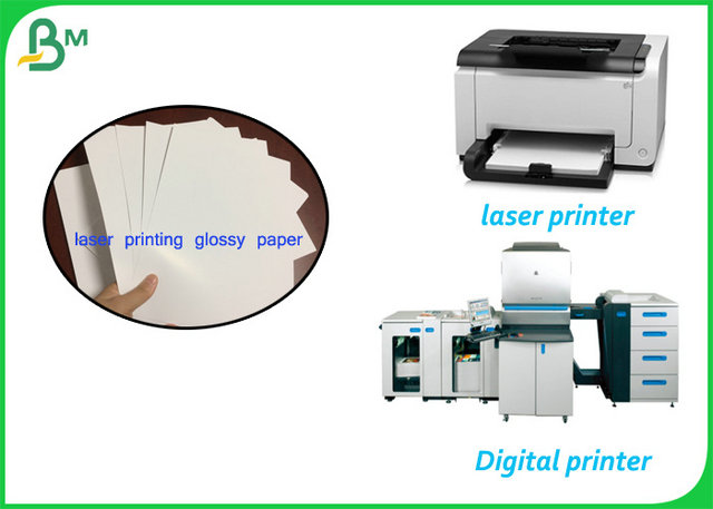 Στιλπνός ρόλος 150gsm 157gsm ντυμένου εγγράφου εκτύπωσης λέιζερ κατάλληλος για την ψηφιακή εκτύπωση