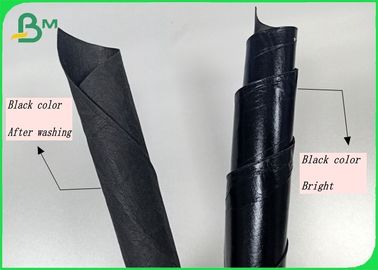 Ίνα 0.55mm πλάτους 150cm×110yard μαύρο έγγραφο του Κραφτ χρώματος Washable για τις τσάντες χεριών