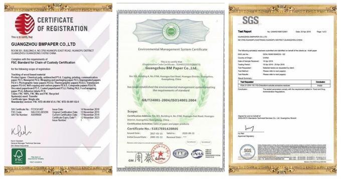 Ξύλινο ελεύθερο άσπρο Offest έγγραφο FSC 53G 60G 70G/έγγραφο δεσμών για την εκτύπωση ή το γράψιμο