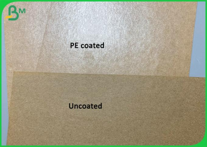 Ντυμένο PE καφετί Kraft έγγραφο 300g για την κατασκευή του μίας χρήσης αδιάβροχου κιβωτίου τροφίμων