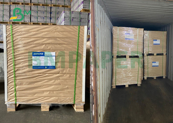 Απόδειξη 90gsm 450gsm ντυμένη η PE Kraft Linerboard πετρελαίου για το κιβώτιο χάμπουργκερ