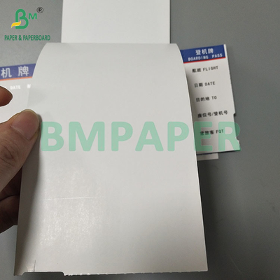 175GSM λευκή κενή κάρτα θερμικό χαρτί διπλή πλάγια εκτύπωση για κάρτα επιβίβασης