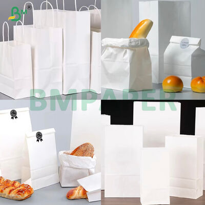 Rotolo e foglio di carta Kraft bianca biodegradabile per imballaggi alimentari, sacchetti di carta per pane