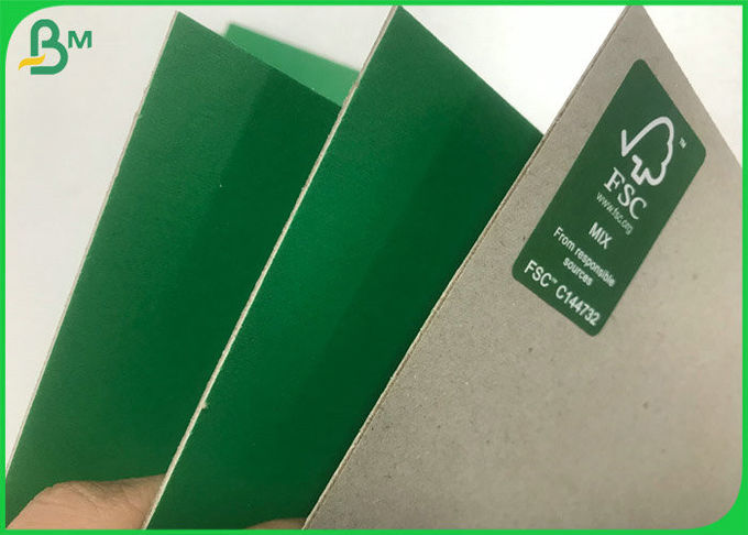 Ανθεκτικό 1.5mm 1.8mm ανακύκλωσε τα πράσινα τοποθετημένα γκρίζα φύλλα χαρτονιού εγγράφου 70 * 100cm
